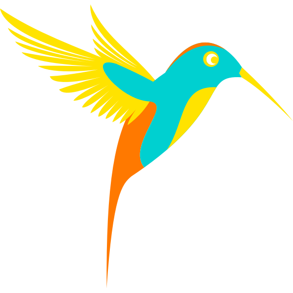 SVG Colorful colibri