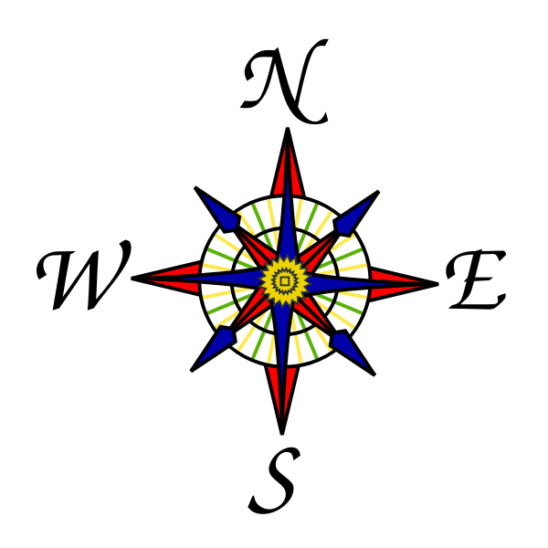 SVG Colorful compass rose