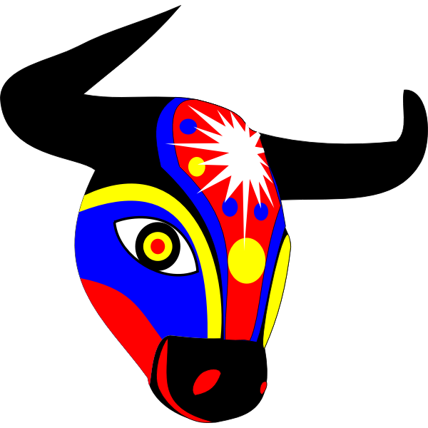 SVG Colorful cow039s head
