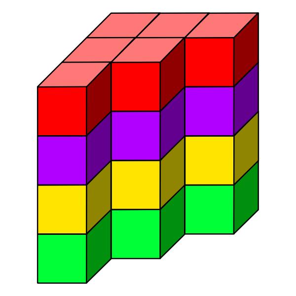 SVG Colorful cube tower