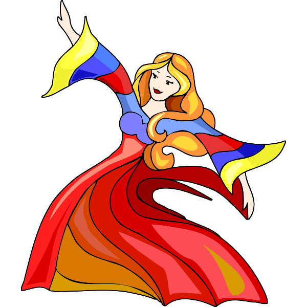 SVG Colorful danseuse