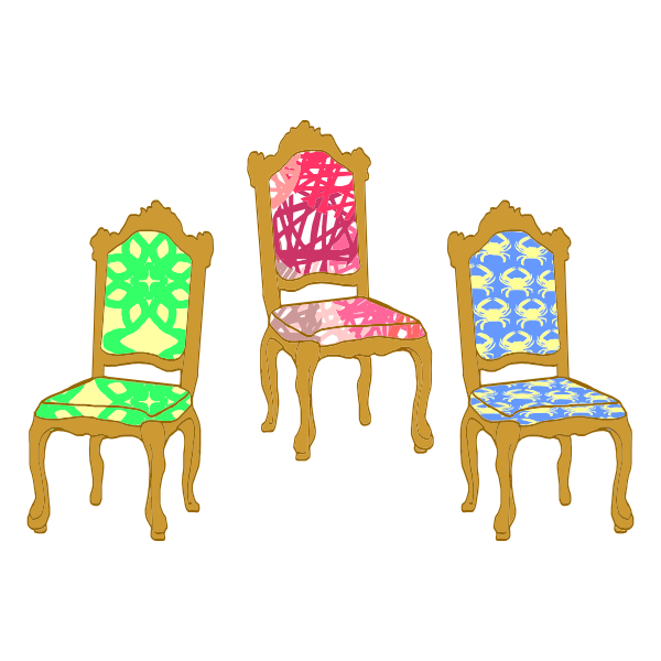 SVG Colorful decorative chairs