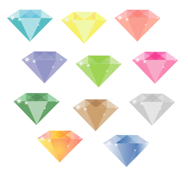 SVG Colorful diamonds