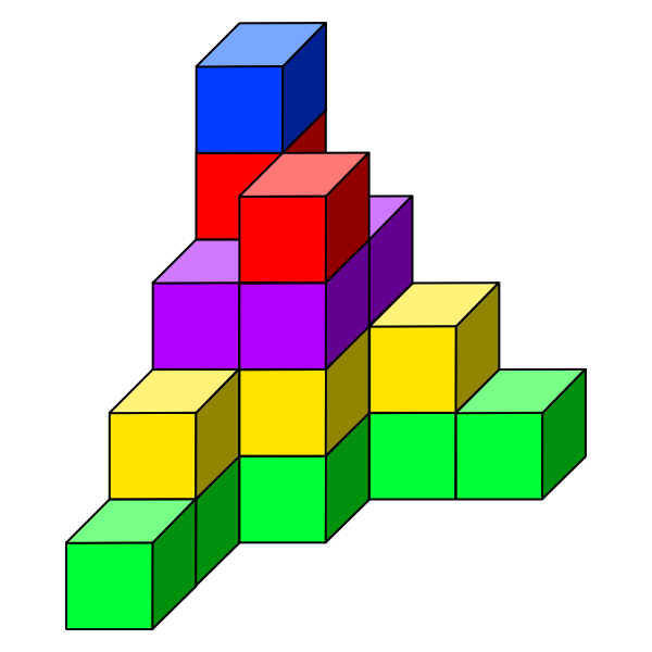 SVG Colorful dices in a tower