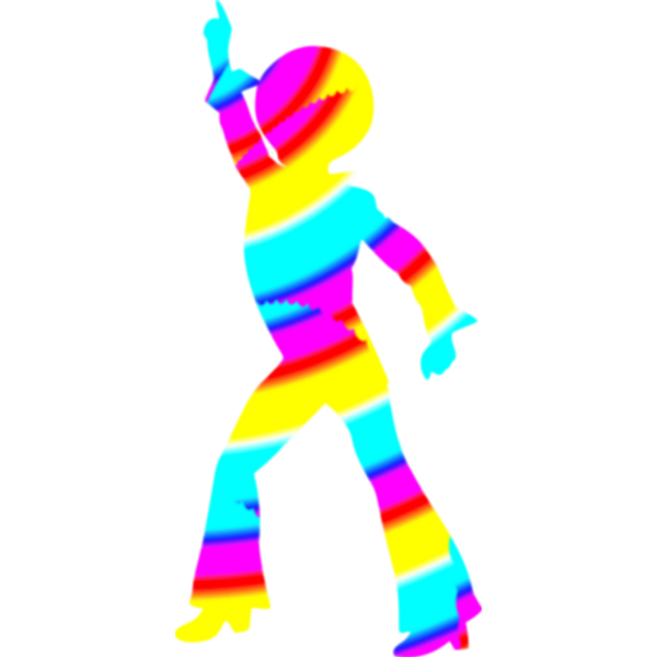 SVG Colorful disco dancer
