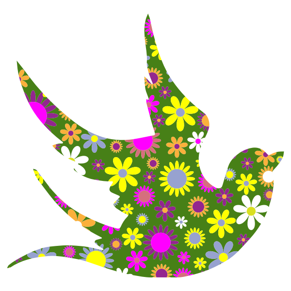SVG Colorful dove
