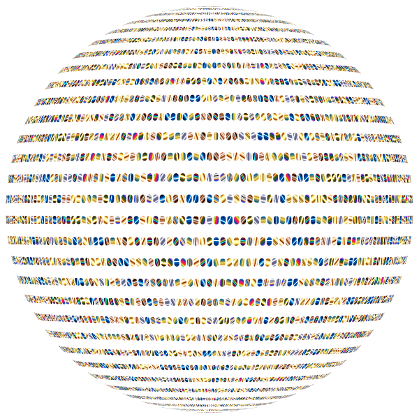 SVG Colorful Ellipses Sphere