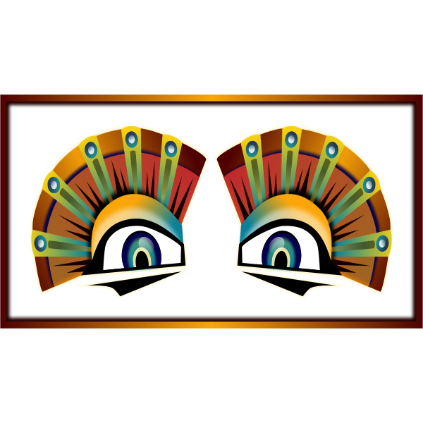 SVG Colorful Eyes Vector Image