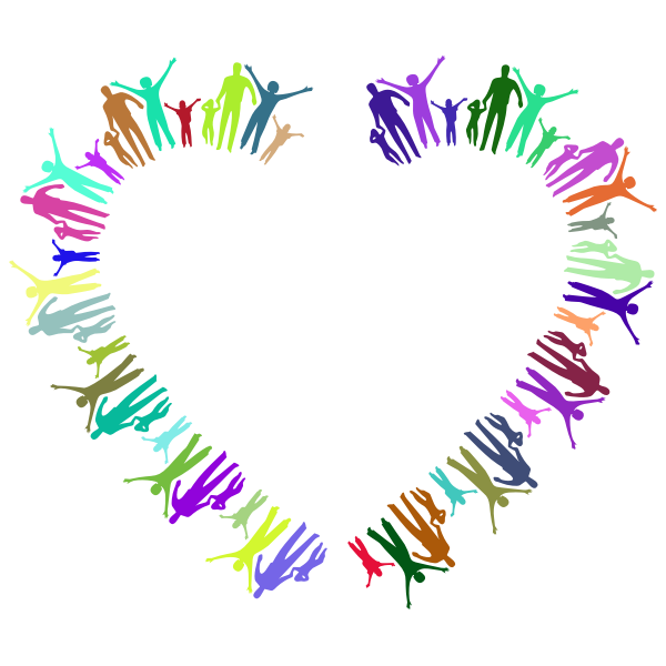 SVG Colorful family heart