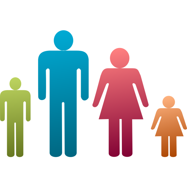 SVG Colorful family icons