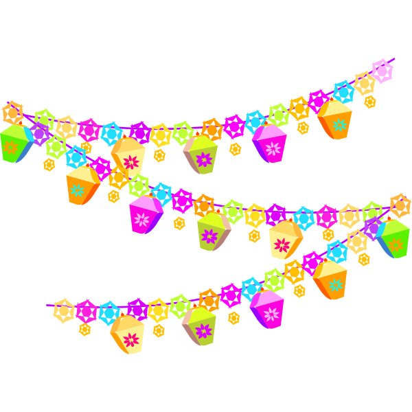 SVG Colorful festive decoration vector image