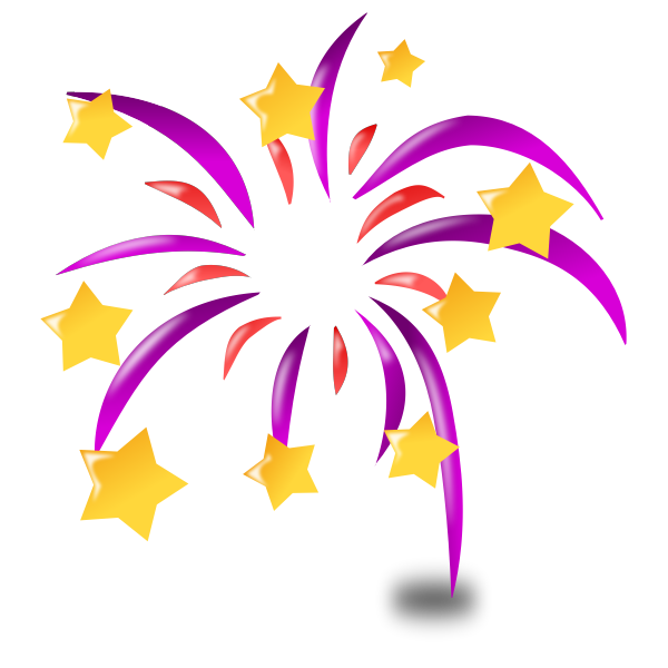 SVG Colorful fireworks vector image