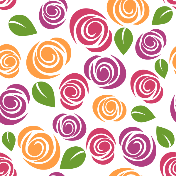 SVG Colorful Floral Pattern Background 8