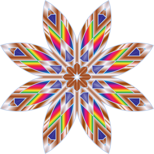 SVG Colorful Flower Star