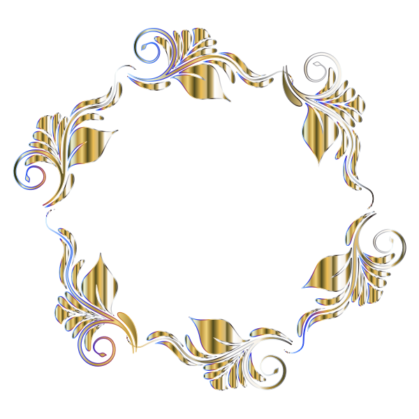 SVG Colorful Flowers Pattern In A Circle 2