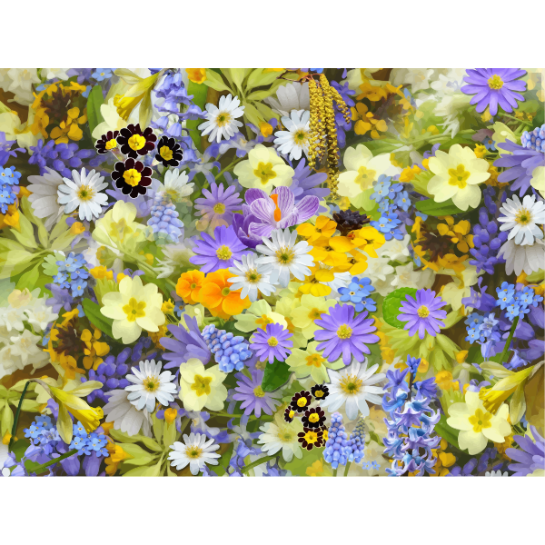 SVG Colorful flowery background