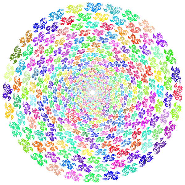 SVG Colorful flowery mandala