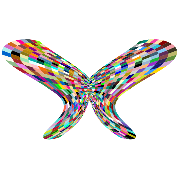 SVG Colorful Geometric Butterfly