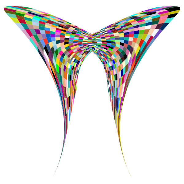 SVG Colorful Geometric Butterfly 4