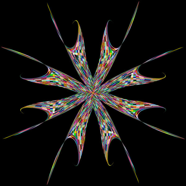 SVG Colorful Geometric Flower