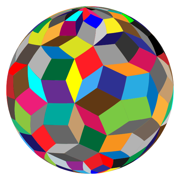 SVG Colorful geometric sphere