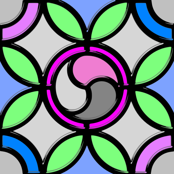 SVG Colorful glass window
