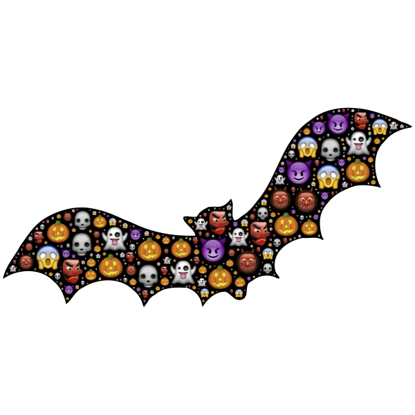 SVG Colorful Halloween bat