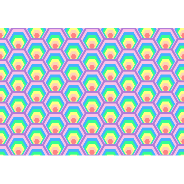 SVG Colorful hexagon pattern