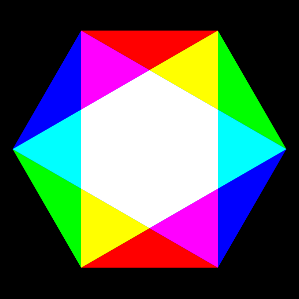 SVG Colorful hexagon vector image