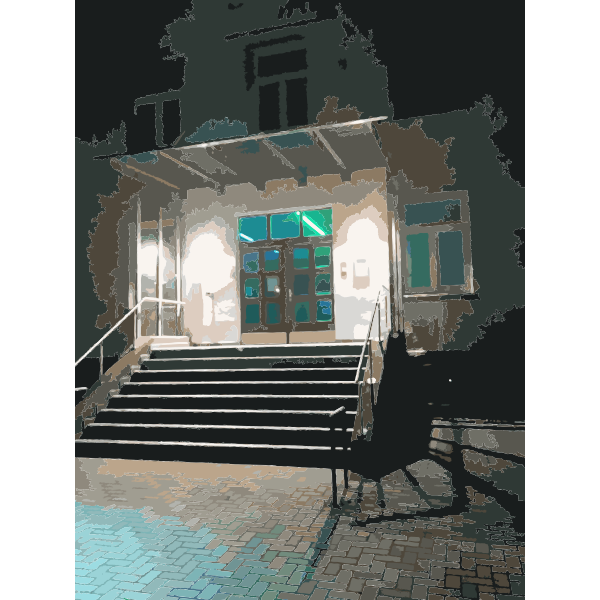 SVG Colorful Illuminated Building At Night 2015071526