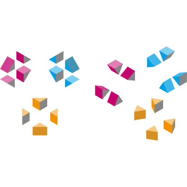SVG Colorful isometric triangles