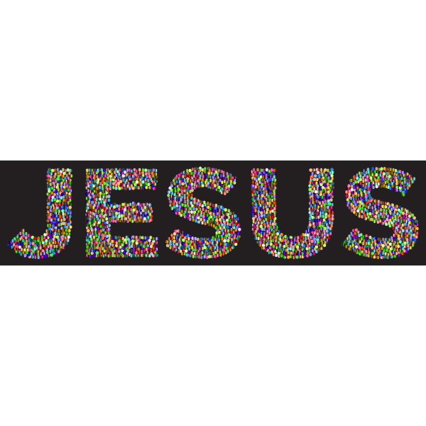 SVG Colorful Jesus Typography 2