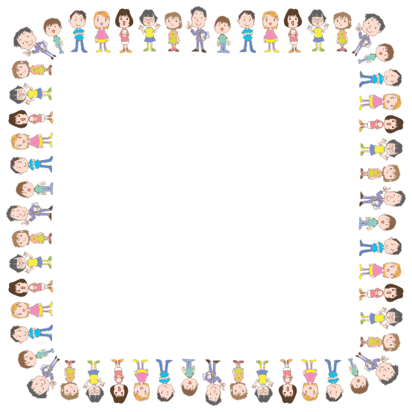 SVG Colorful kids forming a frame