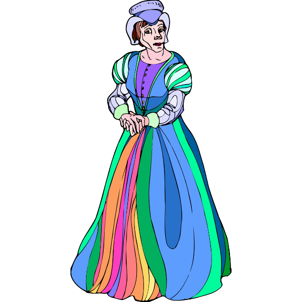 SVG Colorful lady image
