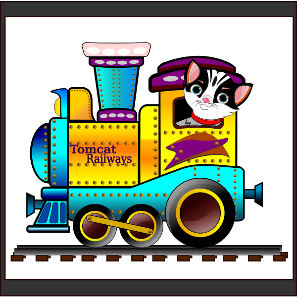 SVG Colorful locomotive