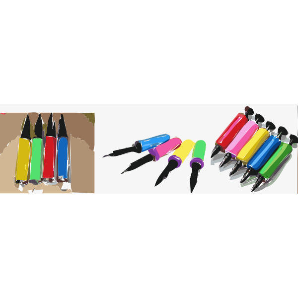 SVG Colorful markers
