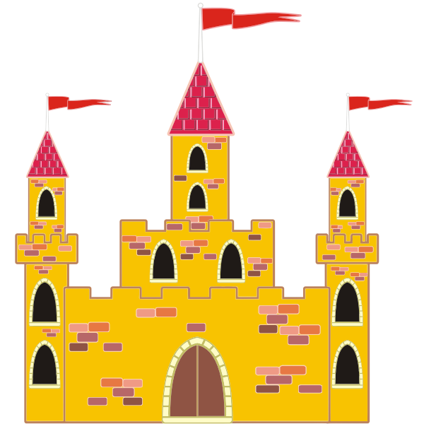 SVG Colorful medieval castle
