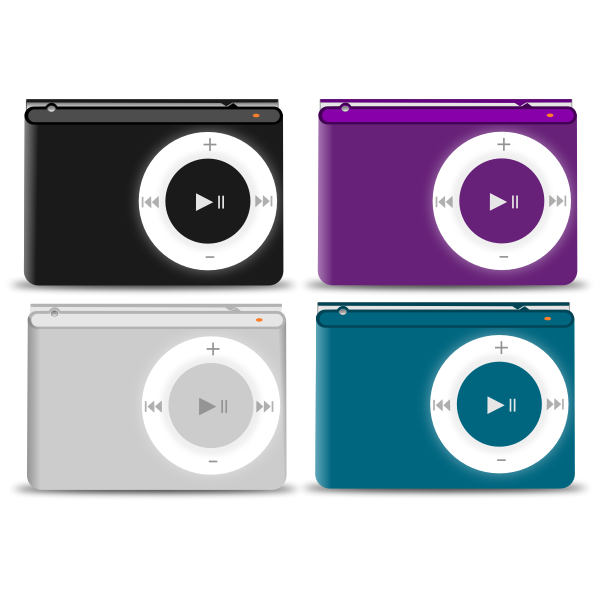 SVG Colorful music players vector graphics