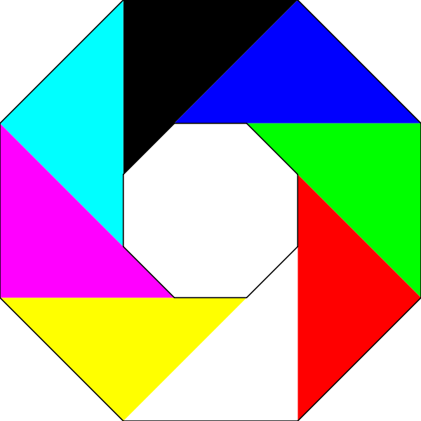 SVG Colorful octagon vector