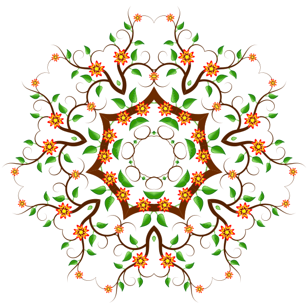 SVG Colorful ornament vector clip art