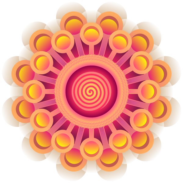 SVG Colorful ornament with rings