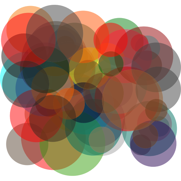 SVG Colorful Overlapping Circles
