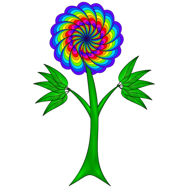 SVG Colorful paisley flower