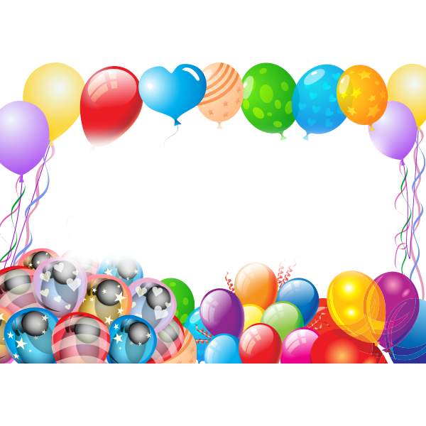 SVG Colorful party balloons