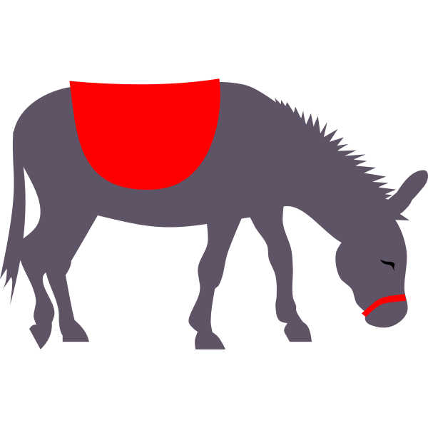 SVG Colorful pasturing donkey