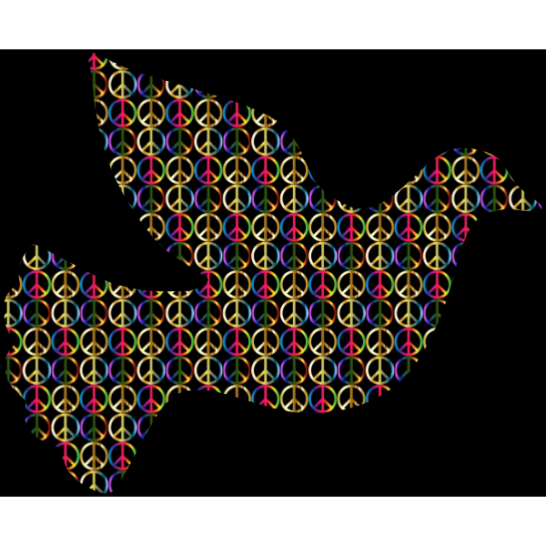 SVG Colorful Peace Filled Dove
