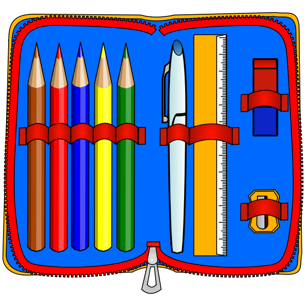 SVG Colorful pencil case