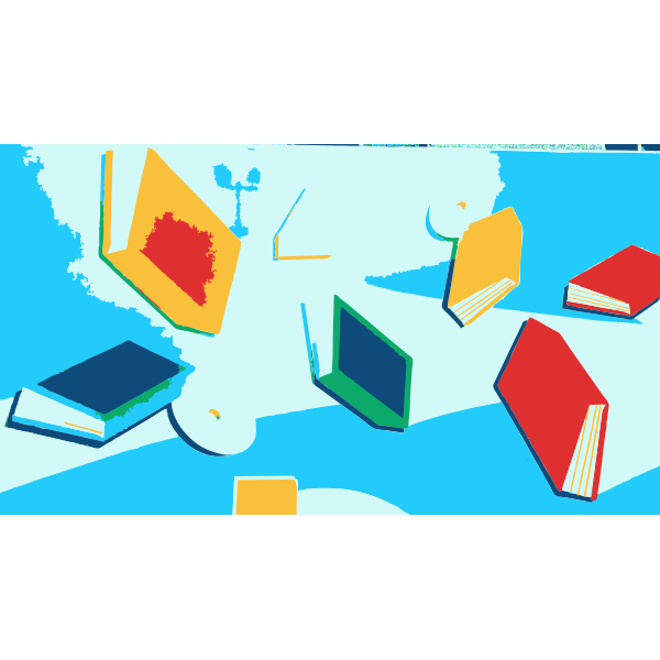 SVG Colorful random books