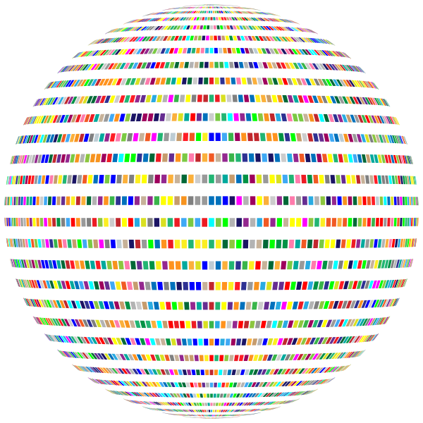 SVG Colorful Rectangles Sphere