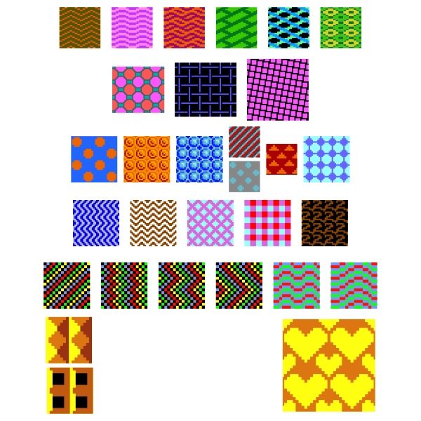 SVG Colorful retro patterns